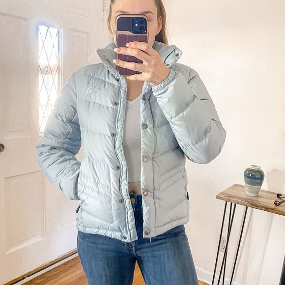 Vintage North Face 700 Down Puffer Jacket Nuptse Blue - Picture 4 of 11